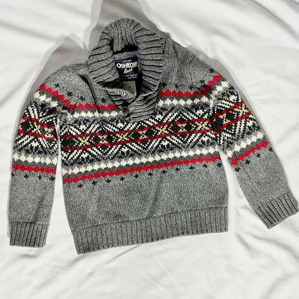 OshKosh B'gosh Grey Knit Sweater 2T 3/$16 Toddler
